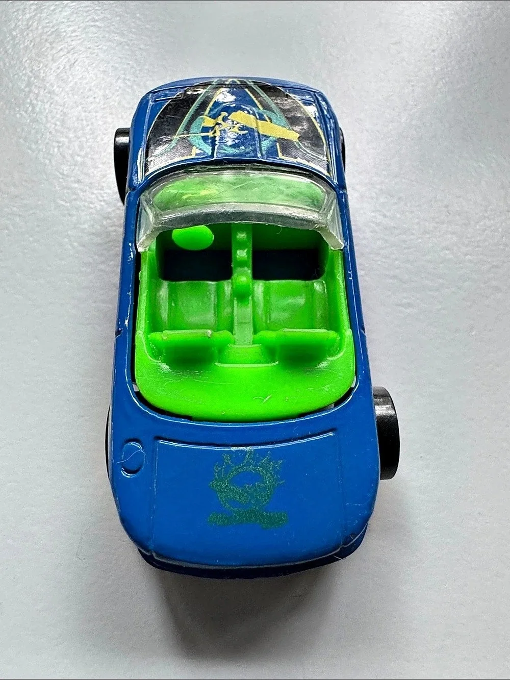1990 Matchbox Mazda MX-5 Miata Blue & Green Die-Cast Toy Car
